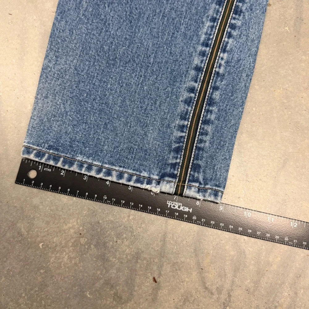 90s Men Unionbay Side Zip Wide Leg Skater Denim Jeans 32x30